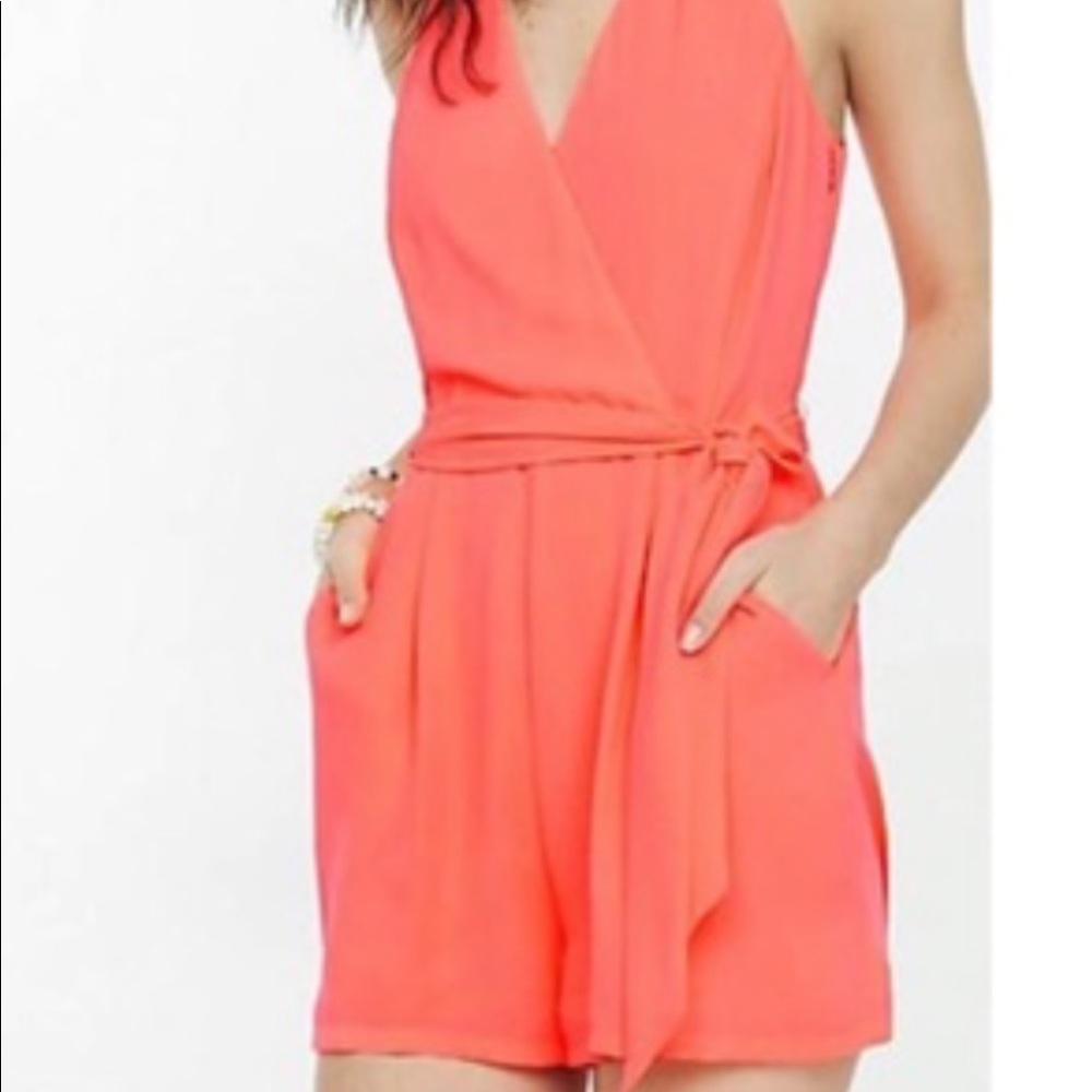 Express coral romper